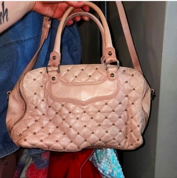 🍁🍂Rebecca minkoff pink studded bag - Picture 2 of 6